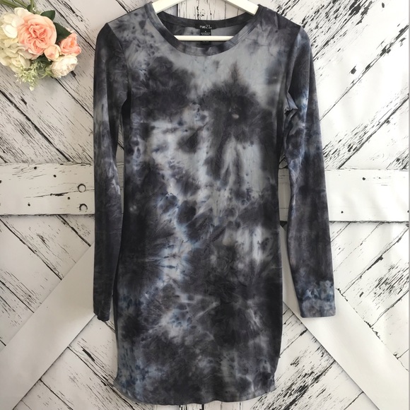 Rue21 Dresses & Skirts - Rue21 Black Tie Dye Bodycon Dress Size S